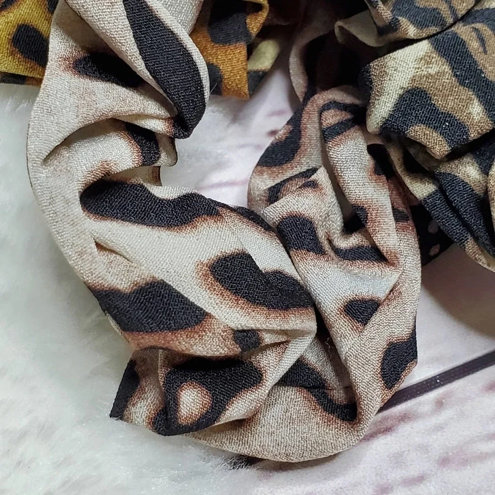 nOir Jewelry Ombre Leopard Scrunchies - Set of 3